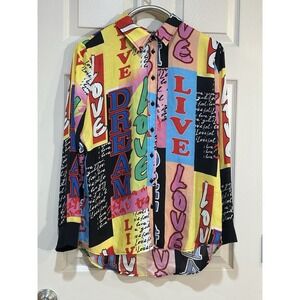 Oo Lala‎ Colorful Graphic Women's Top Sir S/m